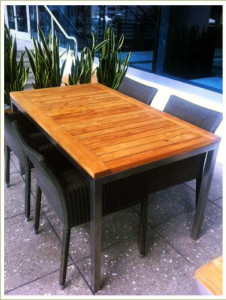 Natural Teak Restaurant Table